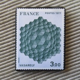 フランス　美術　切手ブローチ9720の画像