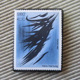 フランス　美術　切手ブローチ9723の画像