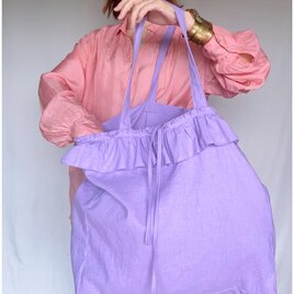 cotton linen bag  (lilac)の画像
