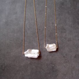 【K14gf】Biwa Pearl Necklace／ビワパール チェーンネックレス（50cm）の画像