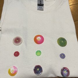 ボタンTシャツ　Mの画像