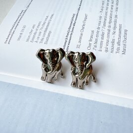 PA201-【 AVON 】エイボン・ヴィンテージピアス 1970〜80s Elephant Pierced Earringsの画像