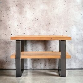 OLD FIR WOOD × BALCK STEEL 2 SHELFS 60の画像