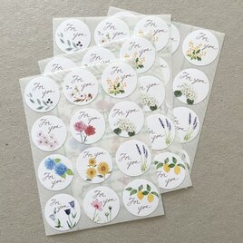 いろいろ植物For youシール 48枚の画像