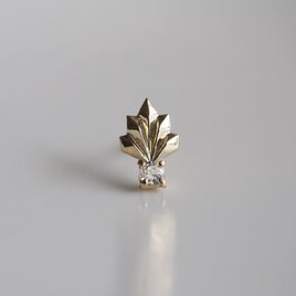 Petit pierce〔mineral〕K10スタッドピアス片耳(White Sapphire)の画像