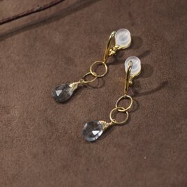 モスアクアマリンのイヤリングの画像