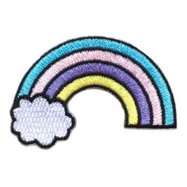 アップリケシールワッペン 虹と雲 パステル 1160　レインボー　クラウド　天気の画像