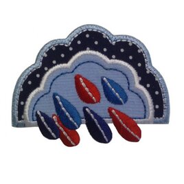 アップリケワッペン クラウド&レイン W-1112 　雨　　雲　天気の画像
