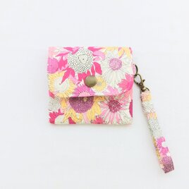 スザンナピンクの持ち手付きミニミニ財布の画像