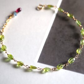 ペリドットブレスレット　14kgf　Peridotの画像