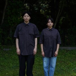 播州織　グラフチェック　リンクコーデ　ウィメンズ半袖シャツの画像