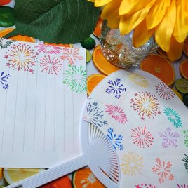 消しゴムはんこ「花火②」4個の画像