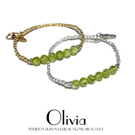 olivia 水晶さざれ石のブレスレット 小さい石 さざれ石 華奢