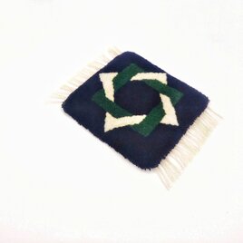 ノッティングの椅子敷 17紺/Ｍサイズ