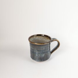 ディープブルーのマグカップⅡ　【手仕事　民藝　和　陶器】