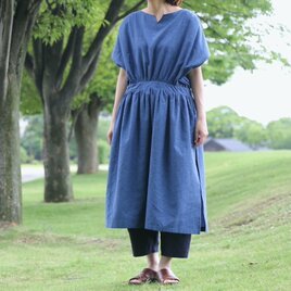 藍染楊柳カーディガン（備後節織 水色） | iichi 日々の暮らしを
