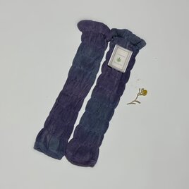 満月 草木染め ヘンプコットン アームウォーマー レッグウォーマー〜黄昏空〜 大麻 UVカットの画像