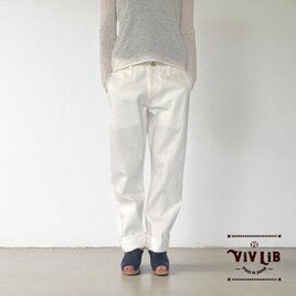 チノフィットセルビッチデニムパンツ〈定番ライン〉/ホワイトデニムの画像