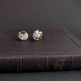 小耳さん向け耳飾り < 白蝶貝×ヘマタイト >