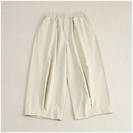 ベージュ ロングパンツ ワイドパンツ  100%コットンの画像