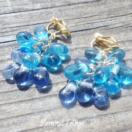 blue lace agate statement necklace ブルーレースアゲートのステートメントネックレスの画像