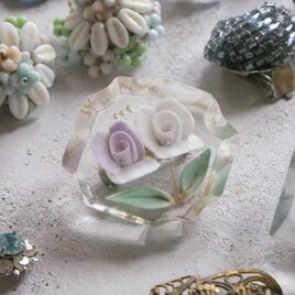 ルーサイトのお花ブローチ（パープル）