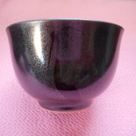 博多織帯地　博多献上コースター　黒　絹　１００％二枚と天目鷺茶器五客セット　有田焼　の画像