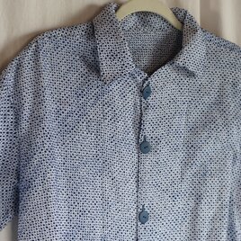 め0702着物リメイク木綿有松絞り鳴海疋田総絞大輪向日葵アロハシャツハンドメイド 有松絞り浴衣リメイク アロハシャツ | iichi 日々の暮らしを心地よく