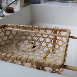 竹棒2本セット　竹の食器水切りかご用の画像