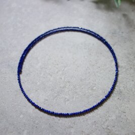 ラピスラズリの形状記憶チョーカーネックレス