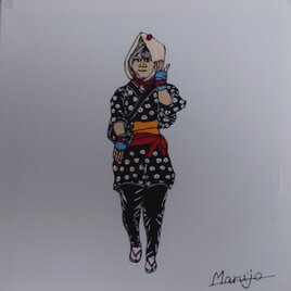 切り絵「雫石よしゃれ」