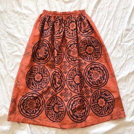 柿渋染め もんぺ【黒龍】ハンドメイド ワイドパンツ 柿渋染め ハンドメイドワイドギャザーパンツ - メルカリ
