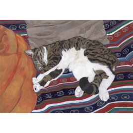 猫イラスト「ムサシ」原画 | iichi 日々の暮らしを心地よくする