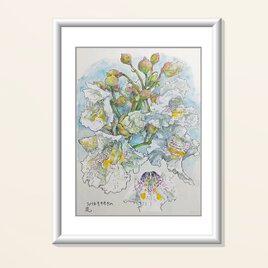 水彩画 似顔絵描きます  葉書サイズ　(写実タイプ背景無し) 水彩画 似顔絵描きます 葉書サイズ (写実タイプ背景無し)