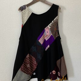 期間限定SALE✳︎正絹✴︎バイヤス裁ちのチュニック2の画像
