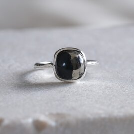 svart og pýrít ring　パイライト シルバーリング　silver925の画像