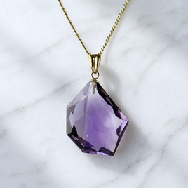 ラス1 20mm トライアングル ルチルクォーツ/金針水晶 K18 K18GP 天然石