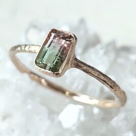 bicolor tourmaline＊K10 ringの画像