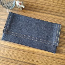 マスクケース☆岡山デニム　セルビッチ　赤耳　通帳ケース　小物入れの画像
