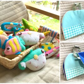 【受注製作】フェルト おさかなつり お片づけバッグセットのコピーの画像