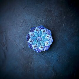 ペルシャのエナメル皿（ミーナーカーリー）飾り皿　アクセサリートレイ　香皿　Φ9ｃｍ【008-015】の画像