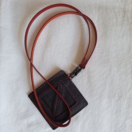 Strap　革のストラップ　red　№0000　109.5㎝の画像