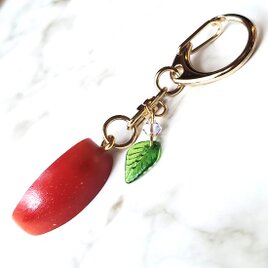 りんご（立体模型）☆リアル食品サンプルのフルーツキーホルダーの画像
