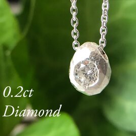 【限定】caillou / 0.2ct diamond silver necklace ダイアモンドシルバーネックレスの画像