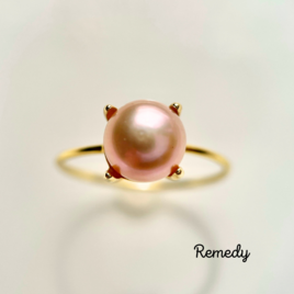 【ペルラ・ソラーレ】淡水真珠の一粒リング silver (6月誕生石) silver 18KGP