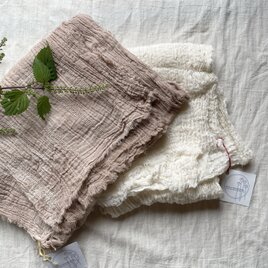 ベンガラ染めコットンスカーフ／Bengala dyed Cotton Scarfの画像