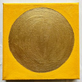 15㎝角「黄金の太陽」油彩・原画・壁掛けアートパネル・１　エナジーアートの画像