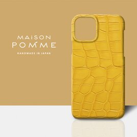 アリゲーター iPhone 用 ケース【ブライトイエロー】iPhone各種対応 受注生産の画像