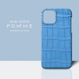 クロコダイル・アリゲーター iPhone 用 ケース【スカイブルー】iPhone各種対応 受注生産の画像