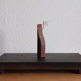 【1点限定】無垢材の脚付き台　ウェンジ　オイル＋松煙仕上げの画像